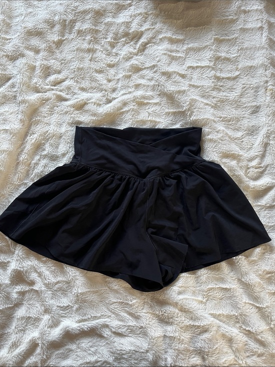 Offline By Arrie Pants - Offline By Aerie Real Me Women's Black Crossover Skorts Size M